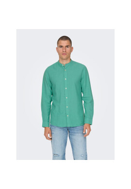 Only & Sons Риза 22019173 Зелен Slim Fit - Pepit.bg