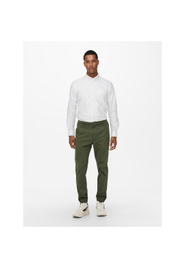 Only & Sons Риза 22019669 Бял Slim Fit - Pepit.bg