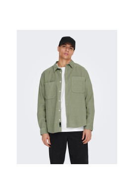 Only & Sons Риза 22024716 Зелен Relaxed Fit - Pepit.bg
