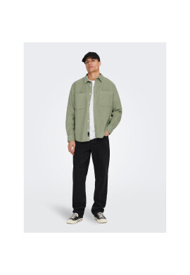 Only & Sons Риза 22024716 Зелен Relaxed Fit - Pepit.bg