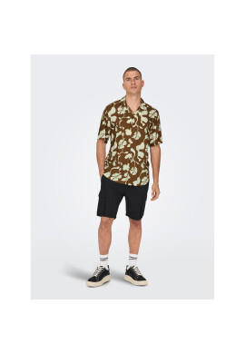 Only & Sons Риза 22024907 Кафяв Regular Fit - Pepit.bg