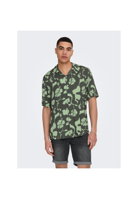 Only & Sons Риза 22024907 Зелен Regular Fit - Pepit.bg