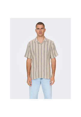 Only & Sons Риза 22025659 Бежов Regular Fit - Pepit.bg