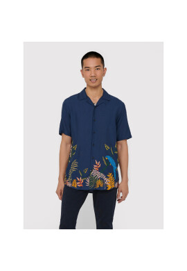Only & Sons Риза Arthur 22016588 Тъмносин Regular Fit - Pepit.bg