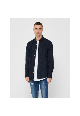 Only & Sons Риза Bart 22017573 Тъмносин Slim Fit - Pepit.bg