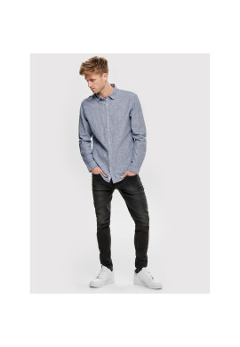 Only & Sons Риза Caiden 22012321 Син Slim Fit - Pepit.bg