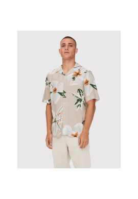Only & Sons Риза Dan 22021965 Бежов Regular Fit - Pepit.bg