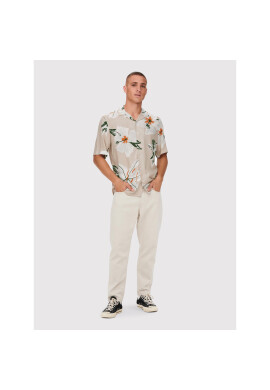 Only & Sons Риза Dan 22021965 Бежов Regular Fit - Pepit.bg