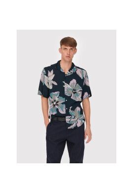 Only & Sons Риза Dan 22021965 Тъмносин Regular Fit - Pepit.bg