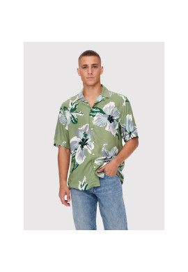 Only & Sons Риза Dan 22021965 Зелен Regular Fit - Pepit.bg