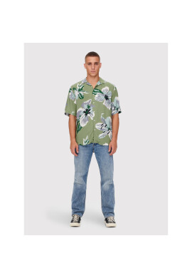 Only & Sons Риза Dan 22021965 Зелен Regular Fit - Pepit.bg