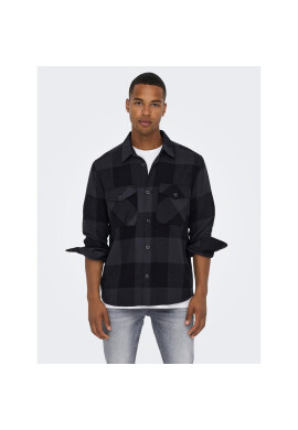 Only & Sons Риза Milo 22019854 Сив Regular Fit - Pepit.bg