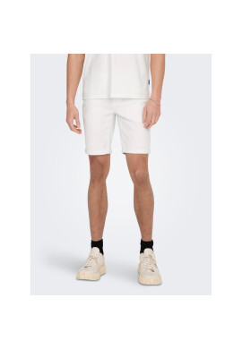 Only & Sons Шорти от плат 22024451 Бял Regular Fit - Pepit.bg
