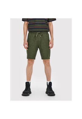 Only & Sons Шорти от плат Linus 22021824 Зелен Regular Fit - Pepit.bg