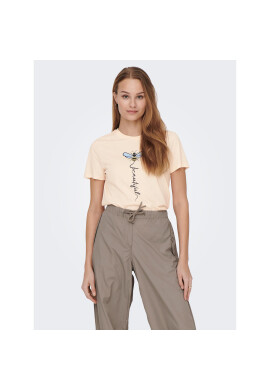 ONLY Тишърт 15288293 Екрю Regular Fit - Pepit.bg