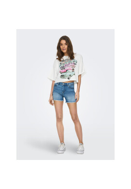 ONLY Тишърт 15290548 Бял Cropped Fit - Pepit.bg
