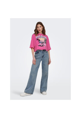 ONLY Тишърт 15290548 Розов Cropped Fit - Pepit.bg