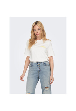 ONLY Тишърт 15295382 Бял Regular Fit - Pepit.bg