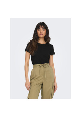ONLY Тишърт Carlotta 15256154 Черен Tight Fit - Pepit.bg