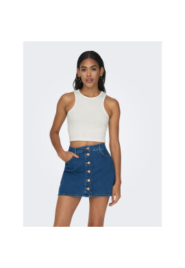 ONLY топ 15289846 Бял Cropped Fit - Pepit.bg