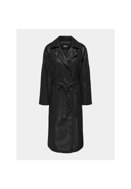 ONLY Тренч 15294002 Черен Regular Fit - Pepit.bg