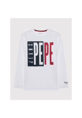 Pepe Jeans Блуза Aaron PB503177 Бял Regular Fit - Pepit.bg