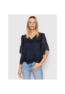 Pepe Jeans Блуза Gisela PL304291 Тъмносин Relaxed Fit - Pepit.bg