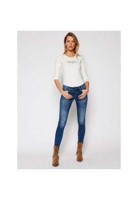 Pepe Jeans Блуза New Virginia PL502755 Бял Slim Fit - Pepit.bg