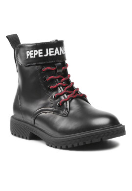 Pepe Jeans Ботуши Hatton Strap Combi PGS50167 Черен - Pepit.bg