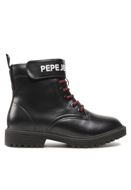 Pepe Jeans Ботуши Hatton Strap Combi PGS50167 Черен - Pepit.bg