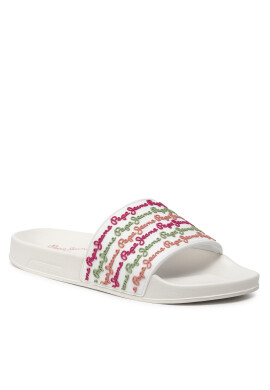 Pepe Jeans Чехли Slider Colors PLS70110 Бял - Pepit.bg
