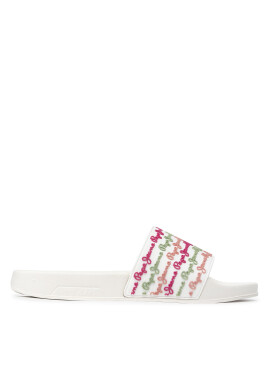 Pepe Jeans Чехли Slider Colors PLS70110 Бял - Pepit.bg