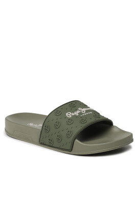 Pepe Jeans Чехли Slider Plain W PLS70126 Каки - Pepit.bg