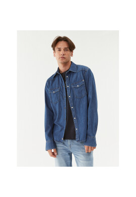 Pepe Jeans дънкова риза Carson PM307489 Син Regular Fit - Pepit.bg