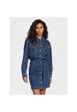 Pepe Jeans Дънкова рокля Selena PL953197 Син Regular Fit - Pepit.bg