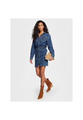 Pepe Jeans Дънкова рокля Selena PL953197 Син Regular Fit - Pepit.bg