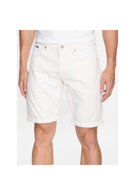 Pepe Jeans Дънкови шорти Callen Short Stripe PM801013 Бял Relaxed Fit - Pepit.bg