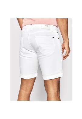Pepe Jeans Дънкови шорти Cane PM800934 Бял Slim Fit - Pepit.bg
