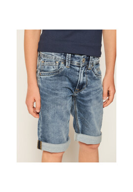 Pepe Jeans Дънкови шорти Tracker PB800337 Тъмносин Slim Fit - Pepit.bg
