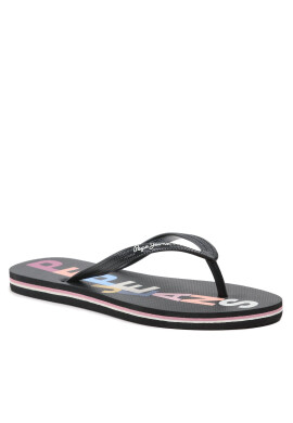 Pepe Jeans Джапанки Rake Letters PLS70132 Черен - Pepit.bg