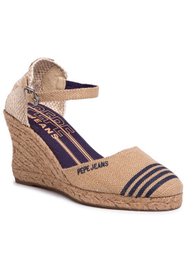 Pepe Jeans Еспадрили Wendy Strap PLS90435 Кафяв - Pepit.bg