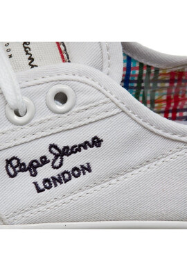 Pepe Jeans Гуменки Aberlady Basic 17 PLS30500 Бял - Pepit.bg