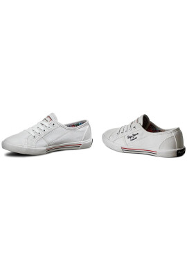 Pepe Jeans Гуменки Aberlady Basic 17 PLS30500 Бял - Pepit.bg
