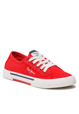 Pepe Jeans Гуменки Brady Boy Basic PBS30527 Червен - Pepit.bg