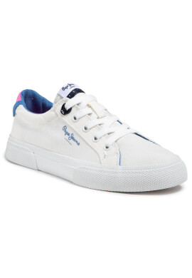 Pepe Jeans Гуменки Kenton Basic Girl PGS30482 Бял - Pepit.bg