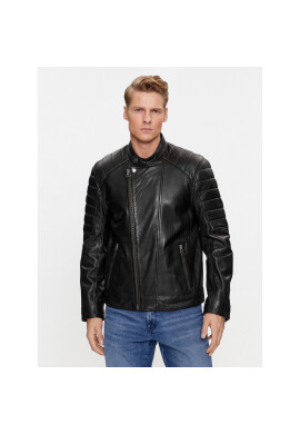 Pepe Jeans Кожено яке Brewster PM402847 Черен Regular Fit - Pepit.bg