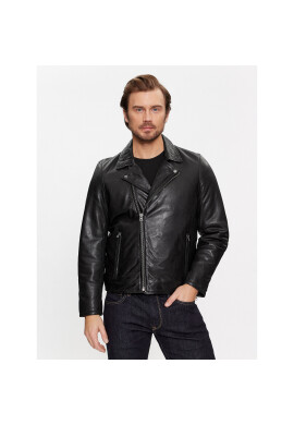 Pepe Jeans Кожено яке Valen PM402881 Черен Regular Fit - Pepit.bg