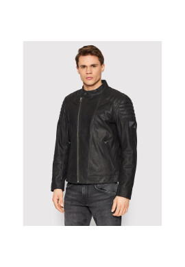 Pepe Jeans Кожено яке Lee PM402542 Черен Regular Fit - Pepit.bg