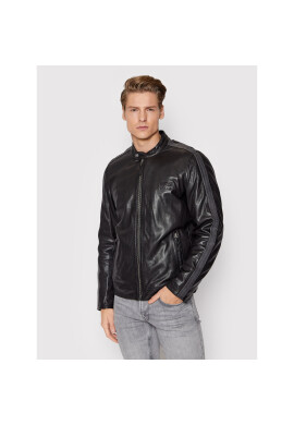 Pepe Jeans Кожено яке Lester PM402470 Черен Regular Fit - Pepit.bg