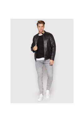 Pepe Jeans Кожено яке Lester PM402470 Черен Regular Fit - Pepit.bg
